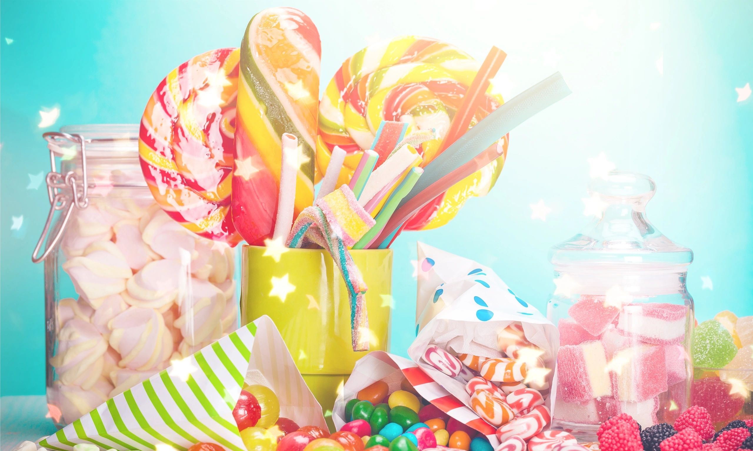 Dulces coloridos para kit de fiesta