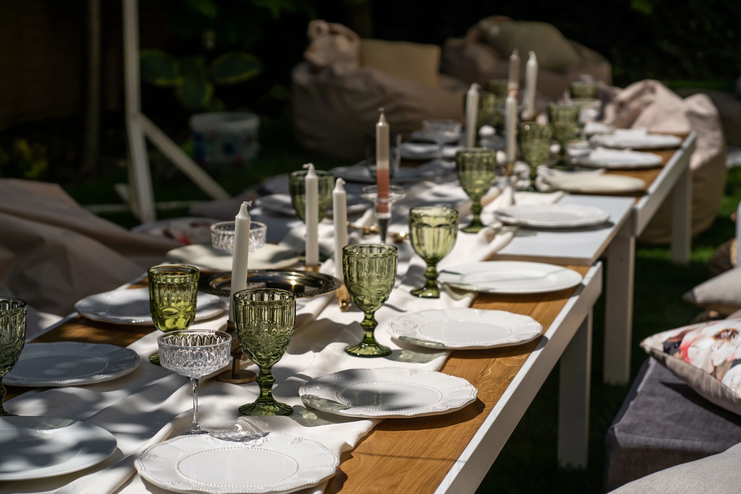 Mesa decorada para evento especial
